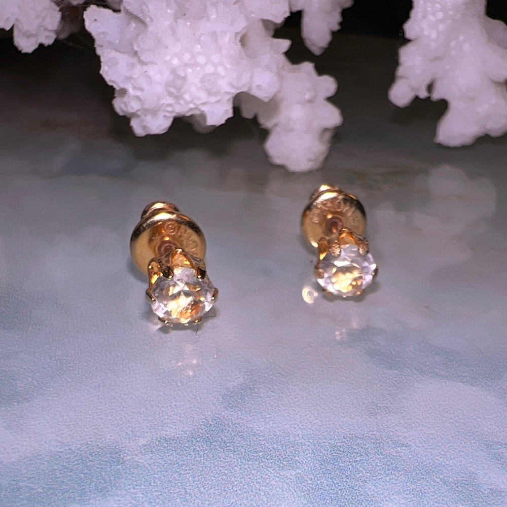 MONET Vintage Faux Diamond Stud Earrings